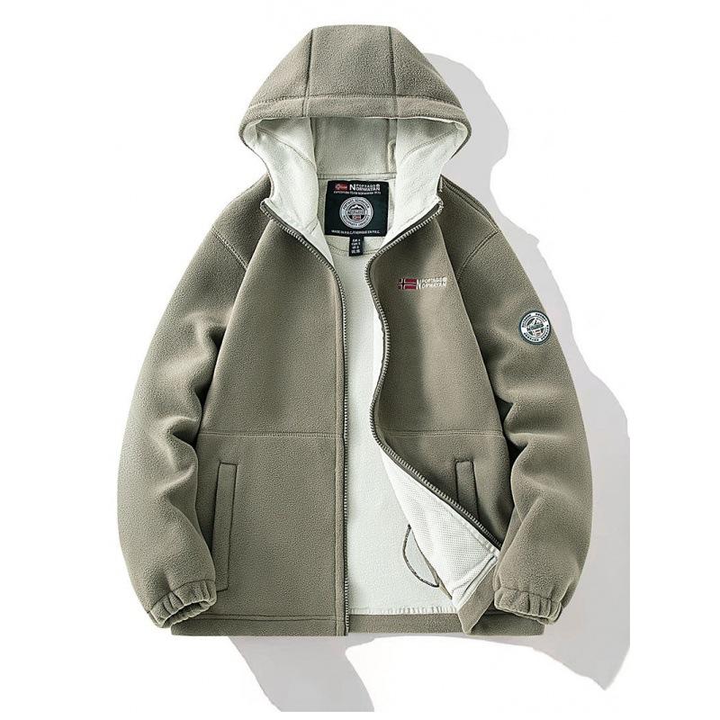 Fleece Jacket Embroidered Men's and Women's Hooded Jackets