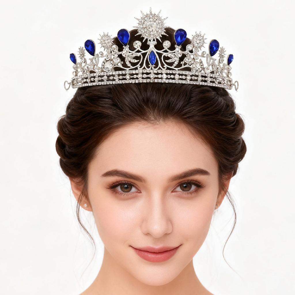 Bridal Crown Sunflower   Rhinestone Princess Crown for Women Bridal Wedding Prom Birthday Hair Accessories