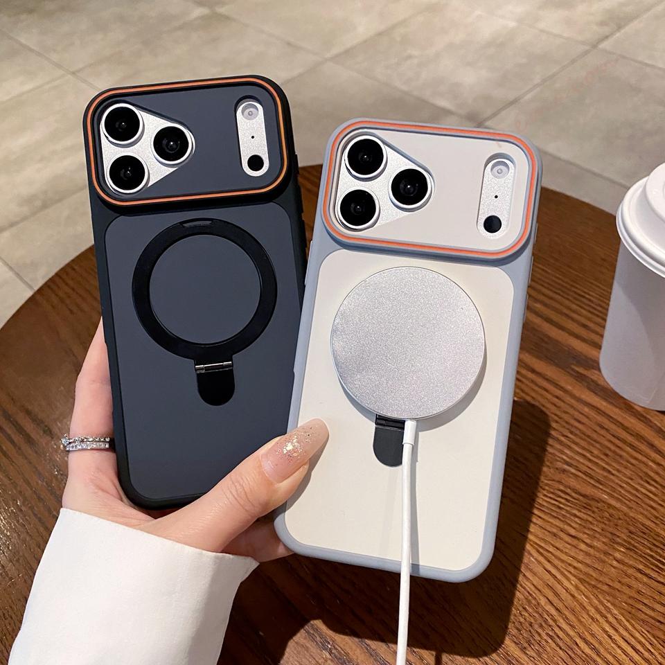 New Magnetic Phone Case For iPhone 17 Air 13 11 12 14 15 16 Pro Max 17Pro Magsafe Official Stand Wireless Charge Protector Cover