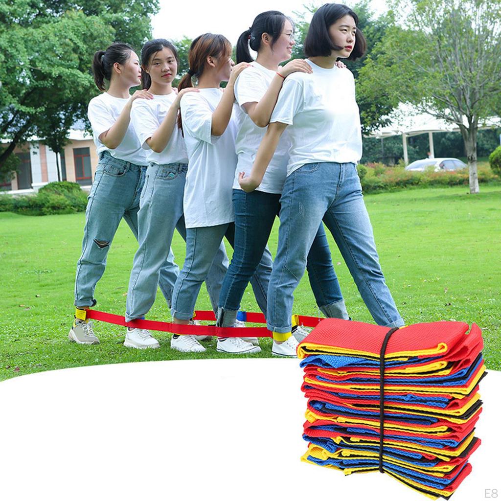 3-Legged Race Bands Elastic Tie Rope Perfect for Relay Game, Carnival, Field Day, Backyard