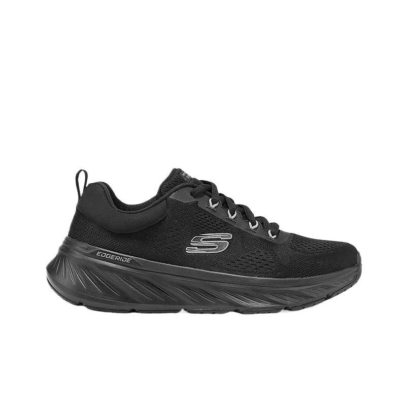 Skechers Edgeride Men Full Black Low Top Running Shoes Comfort Versatile Simple Stylish 232840-BBK