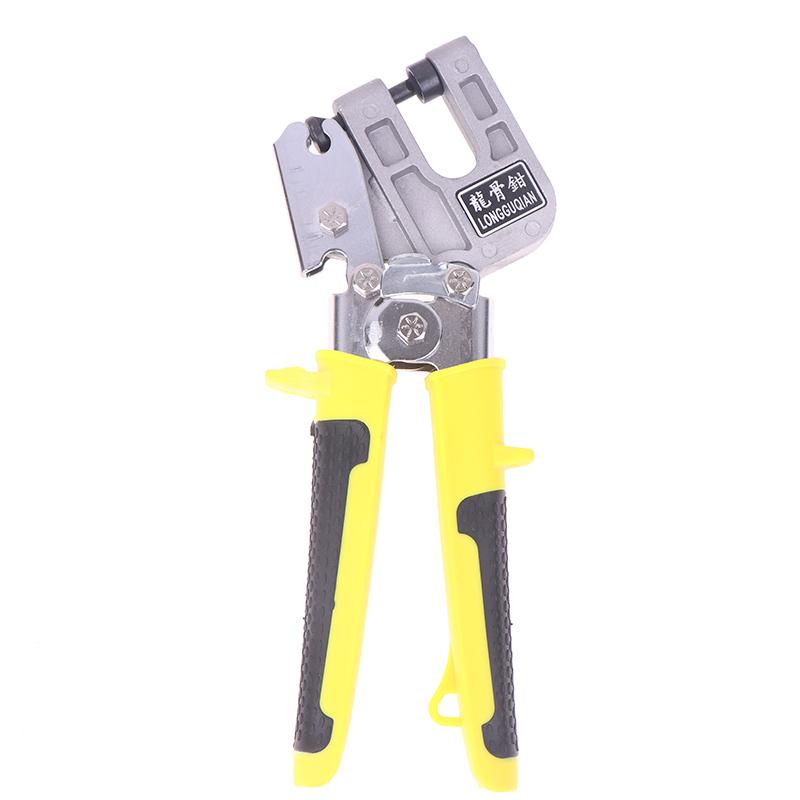 Steel Handle Stud Crimper Double Handed Ceiling Punching Pliers Plaster Drywall Tool For Fastening Metal Studs & Keels