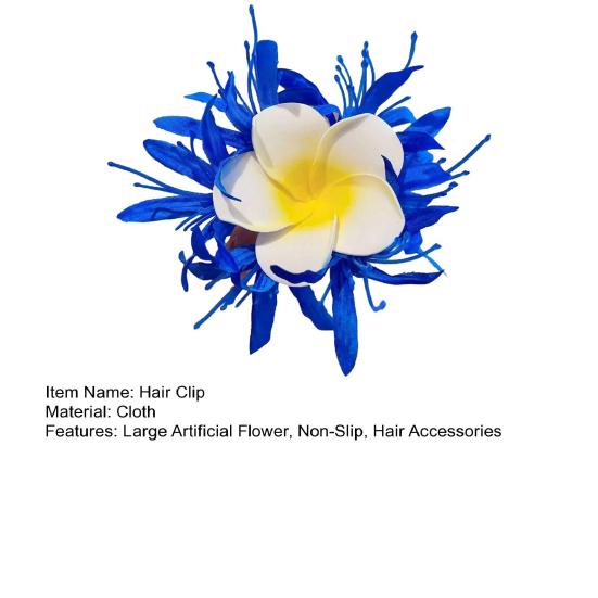 Yousheng Large Artificial Flower Hair Clip Women Non-Slip Side Hair Clamp Decorative Floral Hairpin Vacation Weddings Party Hair Accessories