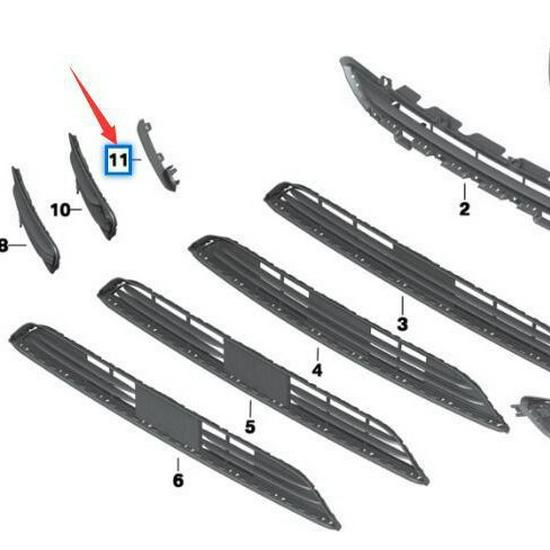 51117347949, 51117347950: BMW X3 F25 Dimljusram Trim