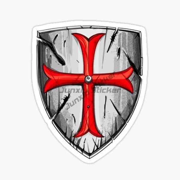 

Knight Templar Crusader Red Cross Holy Knight PVC Sticker for Motorcycle Camper Car Window Room Table Helmet Decal Accessories 10cm