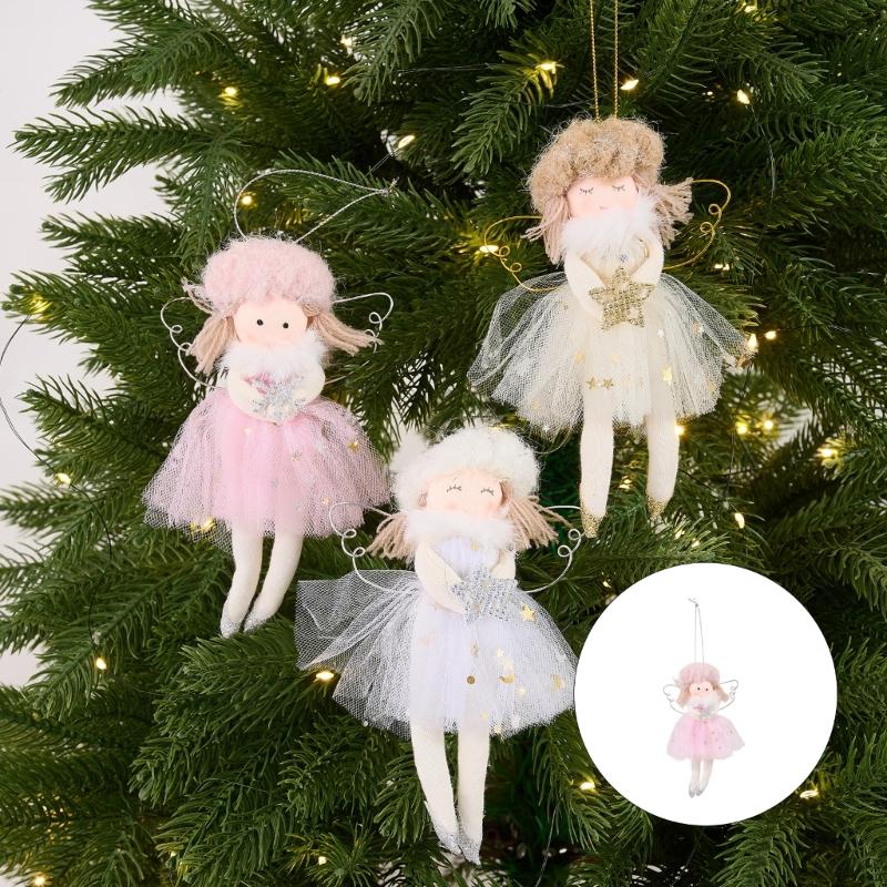 Stoffengel-Puppe Anhänger Schmuckstück Leichte Dekoration für Kinder Dekorative Weihnachtsbaum-Accessoires