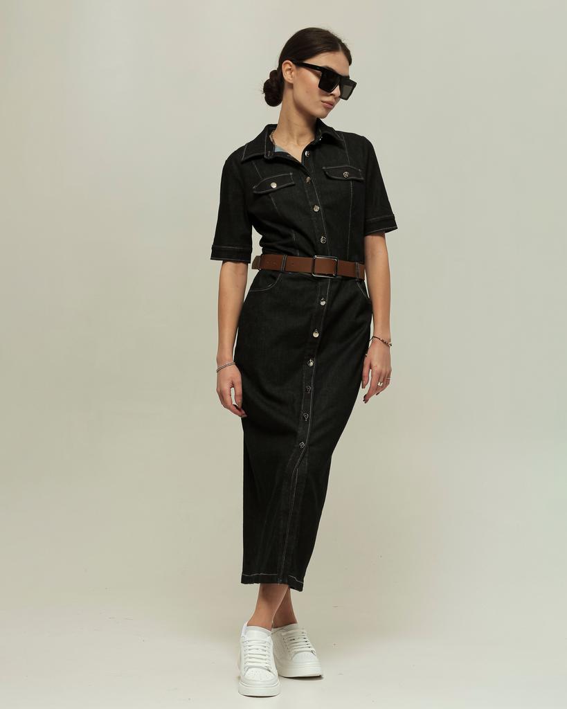 Jeanskleid mit Gürtel Mira Mia 249611 36 dunkelblau