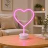 Heart Shaped Neon Desk Lamp USB or Battery Operated LED Neon Sign Decorative LED Neon Light  Women