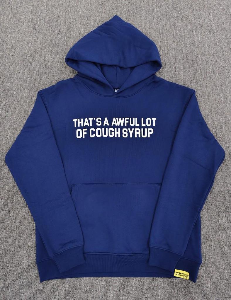 "That's an Awful Lot of Cough Syrup" Anime Print Hoodie for Men - Trendy Brand Original Label.