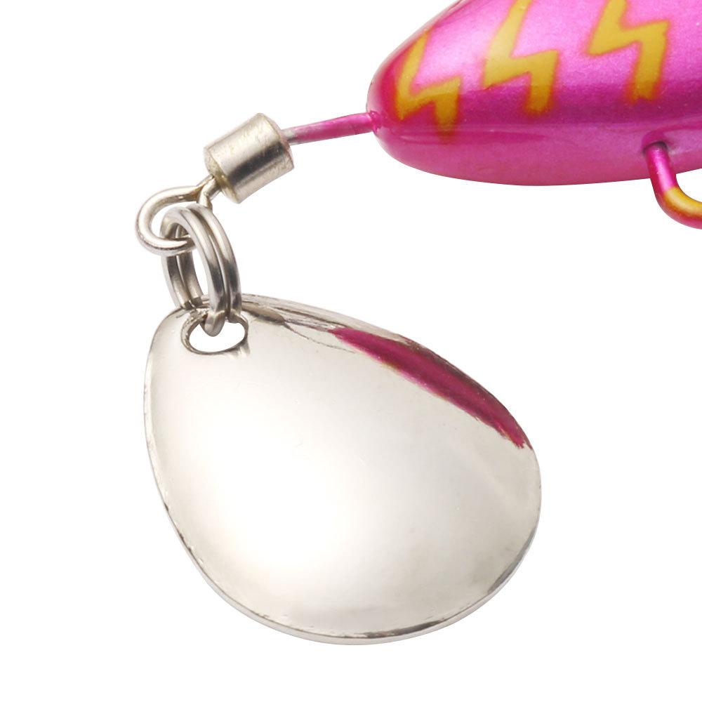 1 stk 5cm/10g Spinnende Hale Spinner Fiske Sluk Vib Metall Kunstig Agn Karpe Fiske Verktøy Tilbehør Kroker