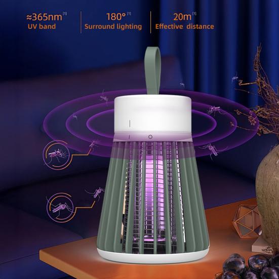 Mosquito Killing Lamp Electric Insect Extermination Device 6 Hours Battery Life USB Charging Camping Tent Fly Killing Trap