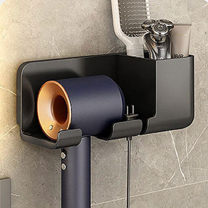 Hair Dryer Storage Holder Bathroom Wall Mounted Storage Holder Home Shelf Storage Shelves Accessories Hair Brush Storage Bracket