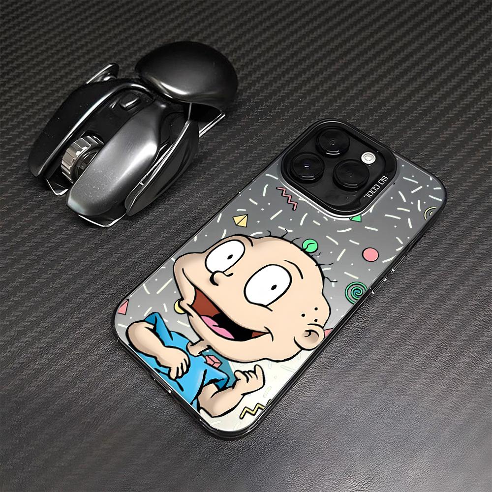 Funny Cartoon R-Rugrat Children Phone Case for Samsung Galaxy S26 S25 Edge S24 S23 S22 S21 FE S20 Ultra Plus 5G Silver Cover