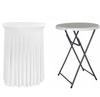 Tablecloth Cover With Skirting, Valves For Cocktail Bar Table 80 Cm White
