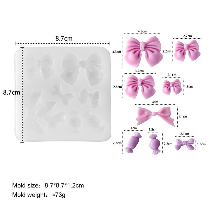 Handmade Aroma Candle Plaster Silicone Mold Bow Tie Epoxy Resin Ornament Mould DIY Butterfly Form Candy Baking Mold