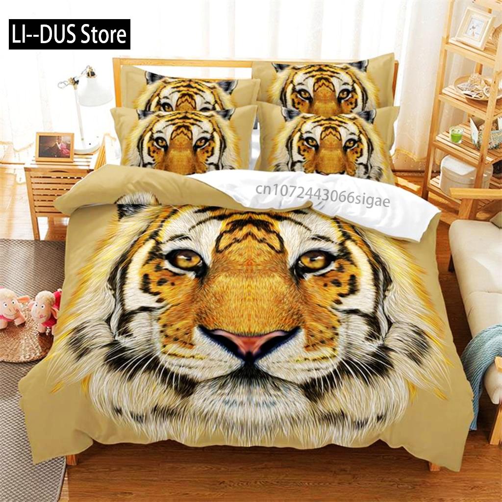 White Tiger Bedding Set Duvet Cover Set 3d Bedding Digital Printing Queen Size Bedding Set Fashion Design