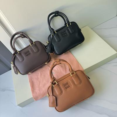 Genuine Boston Bowling Bag Women 2025 High End Retro Commuter Handbag Crossbody Pillow