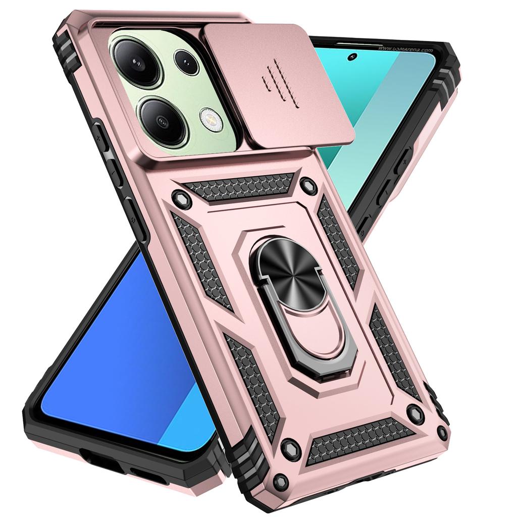 For Xiaomi Redmi Note 13 Pro 4G Case For Xiaomi Redmi Note 13 Pro 4G Cover Shockproof Armor PC Silicone Slide Camera Lens Cover
