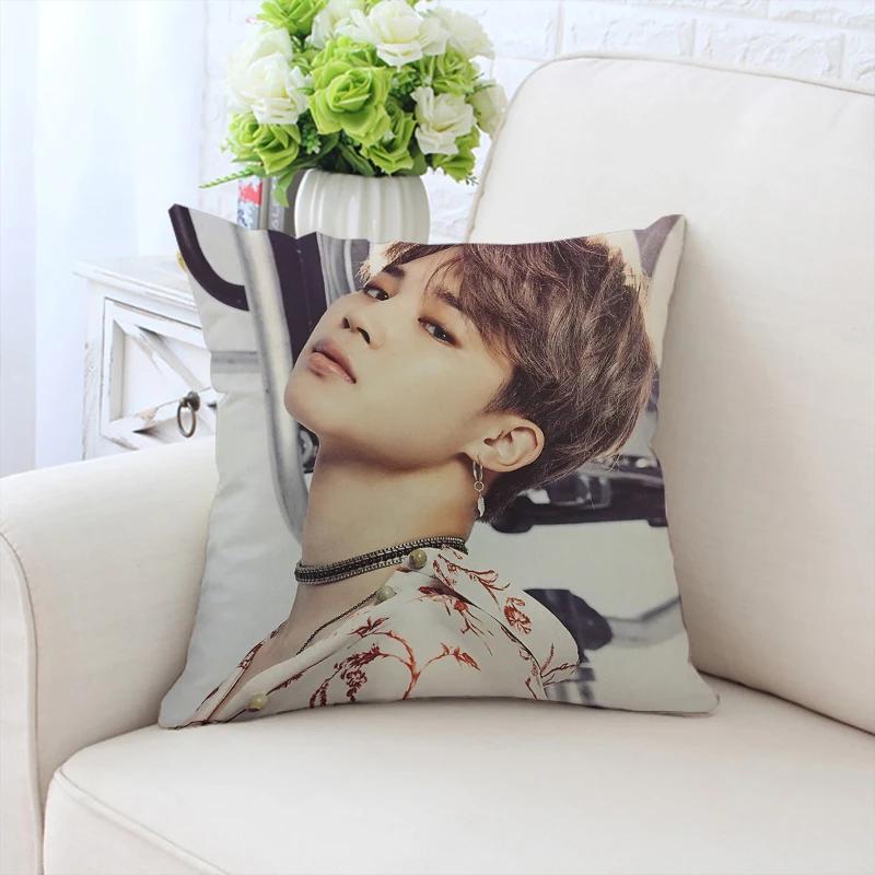 Custom Pillowcase P-Park Jimins Double-sided Printed Sofa Cushion Cover Office Chair Waist Cushion Headboard Cushion 40x40cm