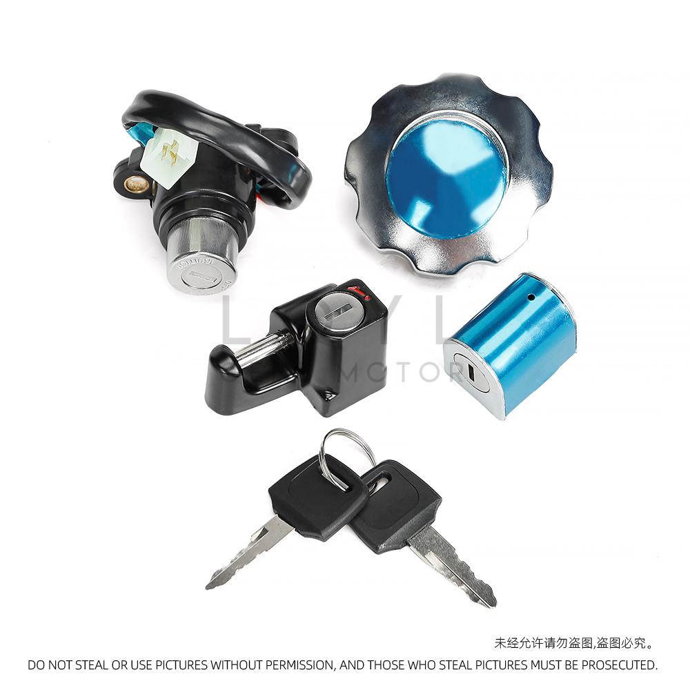 LQYL Motorcycle Ignition Switch Lock Fuel Gas Cap Tank Cover Key Set For Italika Ft125 Dt125 Ft150 Dt150 2015 2016 2017 2018
