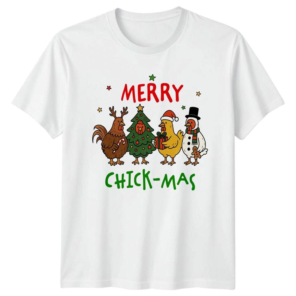 Merry ChickMas Christmas Holidays Unisexs Unisexs Graphic Tee S