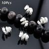 10Pcs Exquisite Carved Alloy Dragon Beads for DIY Braided Bracelet Necklace Pendant Jewelry Craft Making Supplies