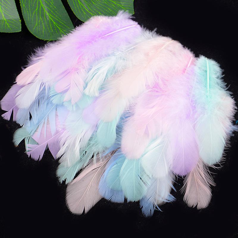 Mixed Color Chicken & Peacock Feathers for DIY Ornaments, Handicrafts, and Handmade Clothing Accessories.