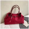 Autumn retro large-capacity suede bag women's 2025 new casual commuter shoulder bag portable tote bag
