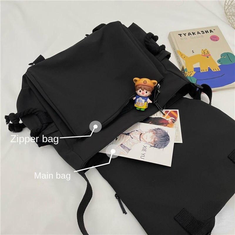 תיקי ניילון תיק כתף קיבולת גדולה תיקי Crossbody לנערות בנות גברים Harajuku שליח תיק תיקי בית ספר לסטודנטים