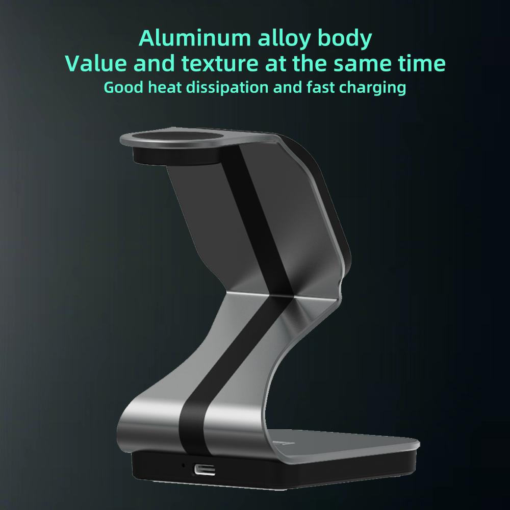H302 3 In 1 Magnetic Wireless Charger 15W Fast Charging Stand for Phone Earbuds Watch