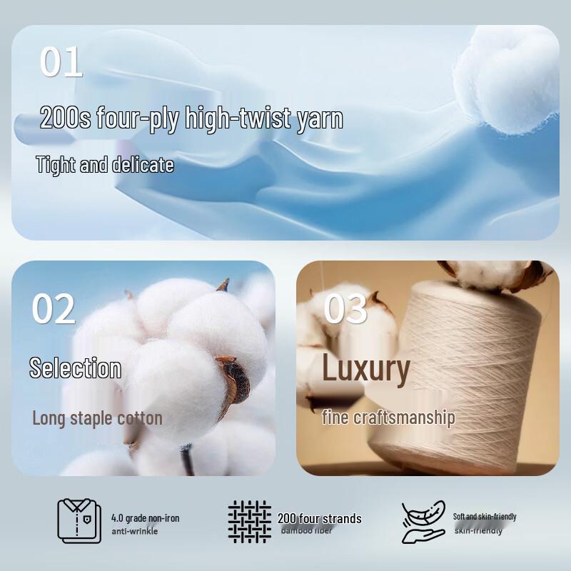 Zhuangji Men's Premium 200-Thread Count DP Wrinkle-Free Cotton Shirt
