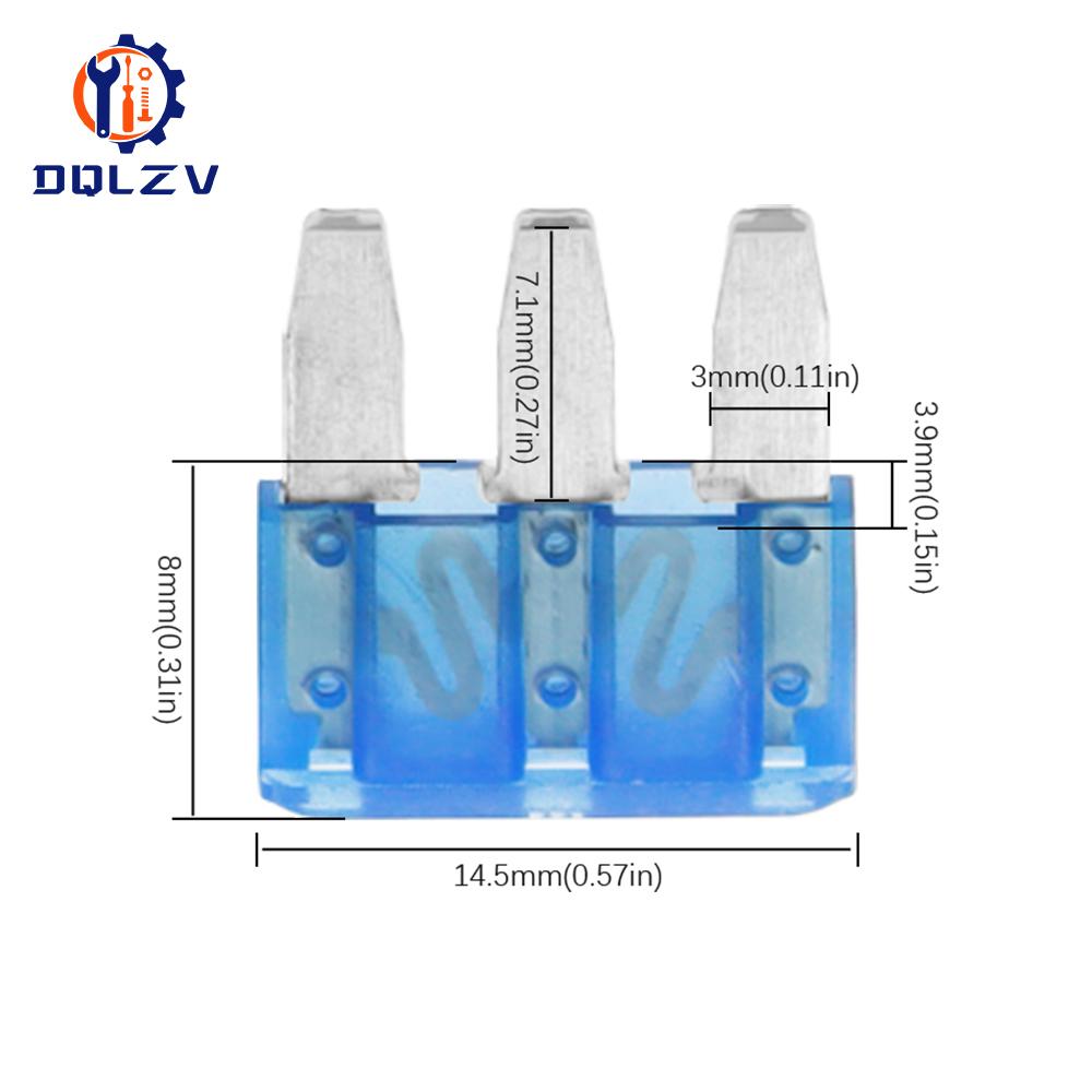 Micro3 Fuse 3 Pins High Quality Automotive Car Fuses For Ford Focus Mondeo Dodge JEEP 5A 7.5A 10A 15A 20A 25A 30A