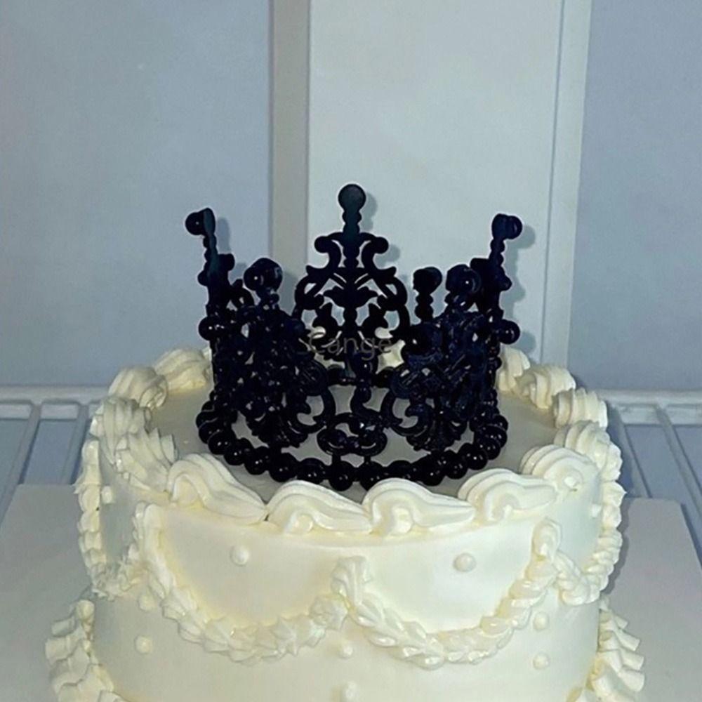 1Pcs Princess Birthday Party Cake Topper Decorative Cake Ornaments Colorful Crown Cake Decoration