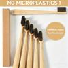 4er-Pack Pferdeborsten- & Bambuszahnbürste - Luxuriöse & Weiche Pferdeborsten - Vollständig biologisch abbaubar - Frei von Plastik & Nylon - Schnelltrocknendes Design