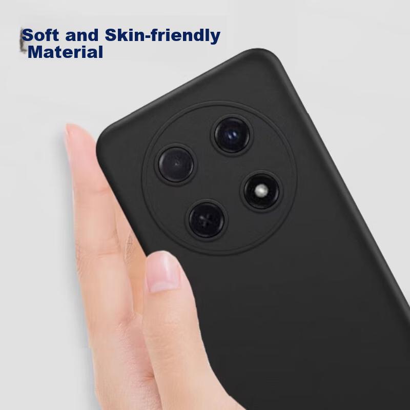 MAIKUQI Phone Case for Honor X60 Pro, Full Coverage Frosted Soft Shell Anti-Drop Protective Cover - Matte Black