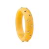 Gold Beads Stackable Bangle Round Shape Wrist Jewelry Fashion Wide Resin Bracelet  Commute