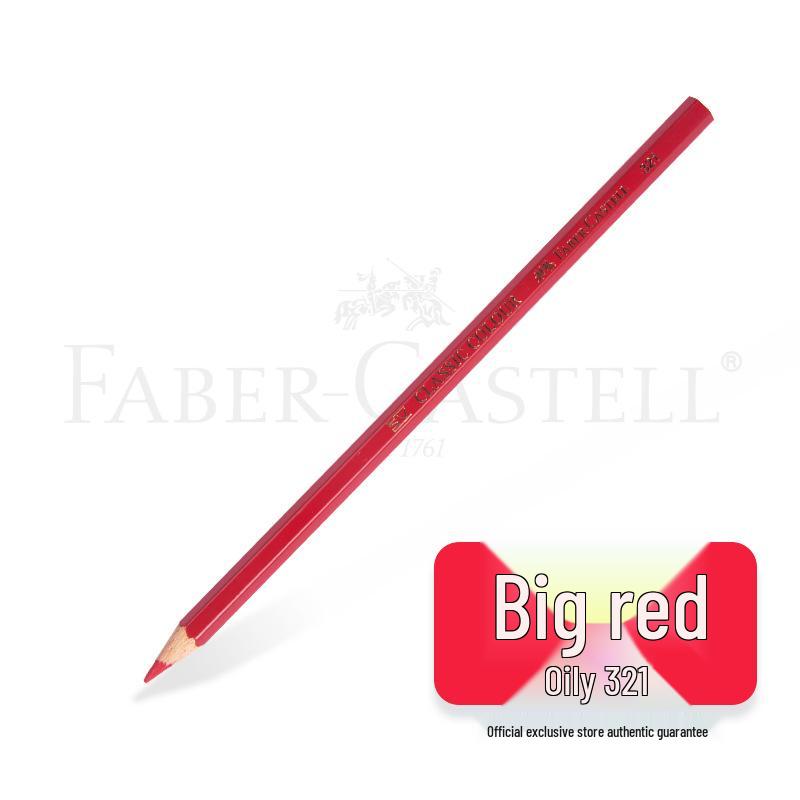 Faber-Castell Art Oil-Based Colored Pencils Set - Red, White, Black, and 60 Single and Complementary Colors.