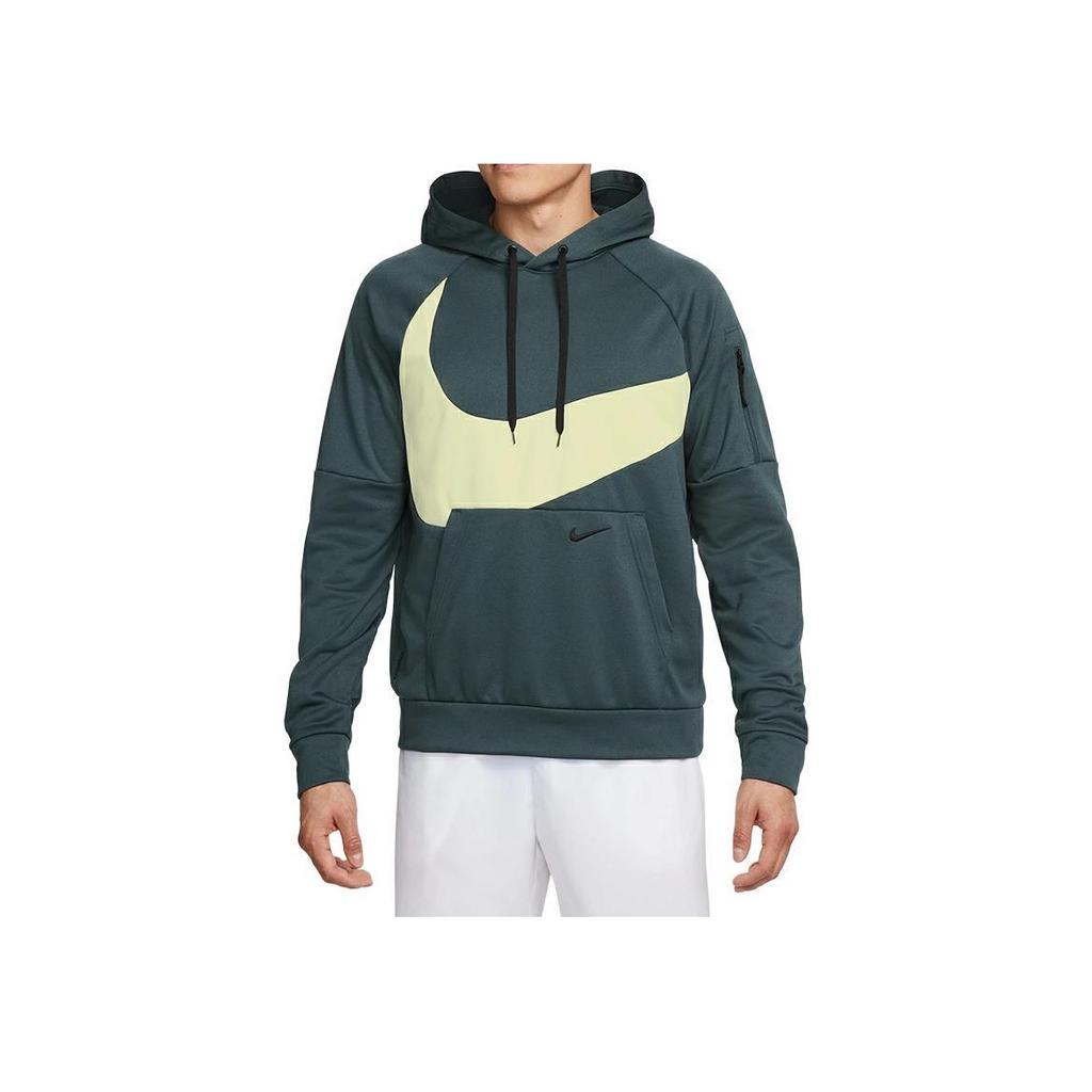Nike Therma-Fit Drawstring Hooded Loose Long Sleeve Sweatshirt Men sweatshirt Deep-Jungle-Green DQ5402-328