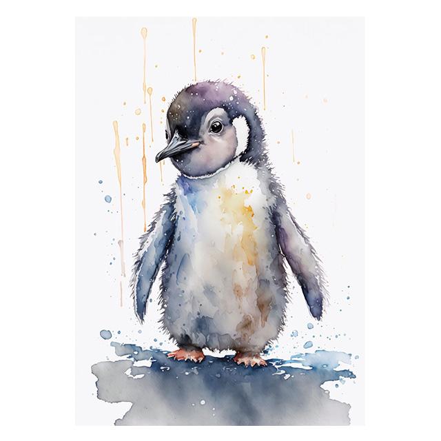 Watercolor Baby Animals Cute Warmth Prints Poster Canvas Painting Modern Wall Art Pictures Living Room Bedroom Home Decoration