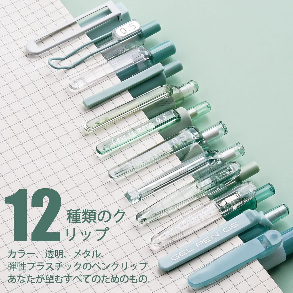 Four Candies 12pcs Pastel Gel Ink Ballpoint Pen 11pcs Gel Pens 1pc Retractable Easy To Note Taking Pen for Office Set, & Highlighter, 0.5mm, Cute,