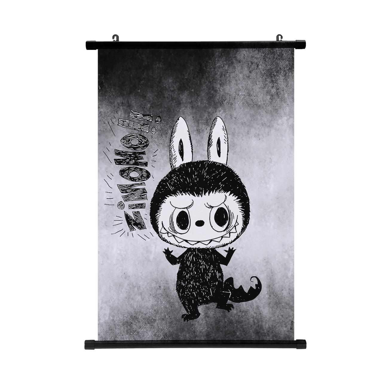 

Плакат-свиток Лабубу Монстры Домашний декор Украшение для гостиной Мультяшная подвесная картина Детский подарок Плакаты-свитки 40*60cm серый