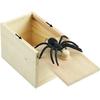 1pc Halloween Spider Surprise Box Joke Fun Scare Prank Gag Gifts Kids Adult Toys Scared Wooden Magic Box Spoof Scary Little Bug