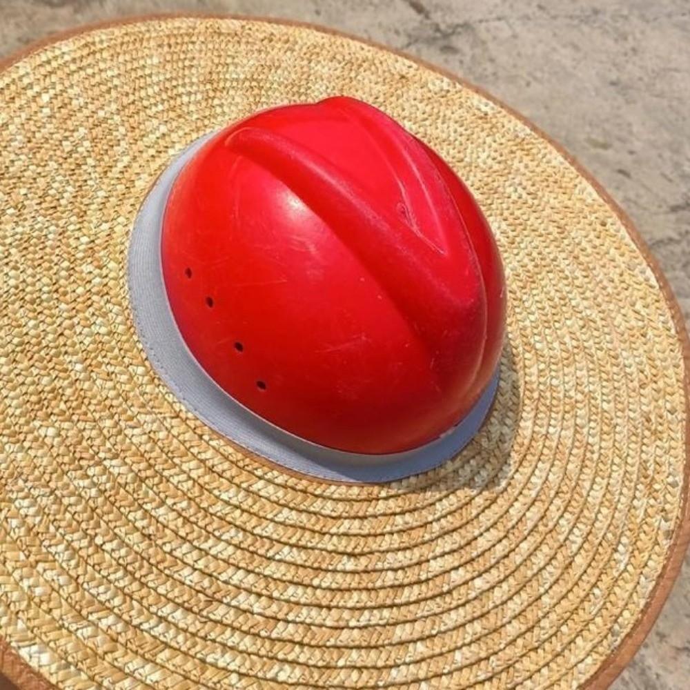 Large Brim Construction Safety Hats Brim Breathable Sun Protection Sunshade Work Straw Caps Neck Protect Hard Hat Sun Shade