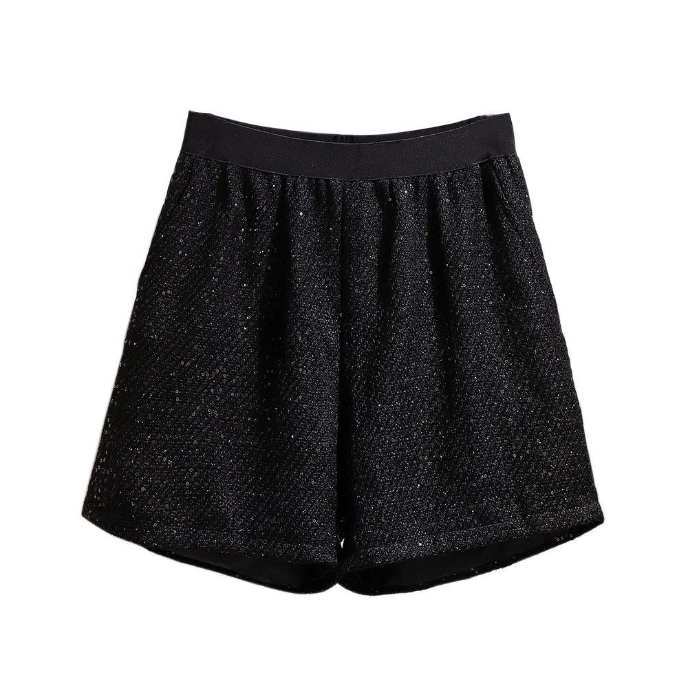 Women's Plus Size New Bright Silk Casual Pants Slimming Wide Leg Shorts