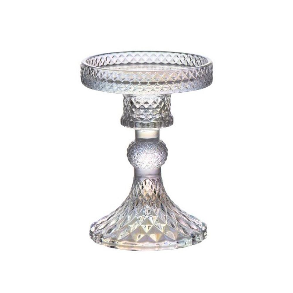 Creative Christmas Light Luxury High Footed Glass Candleholder Home Candleholder Base Romantic Wedding Table Creative Home Decor