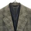 Durban Made In Japan Check Linen Wool Blend Tailored Jacket Gray Men's Used