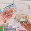 Kreative Bären Transparente Mädchen Münzbörse Kinder PVC Reißverschluss Kleingeldbörse Damen Mini Lippenstift Geldbörse Kaninchen Schlüsselkarten Tasche