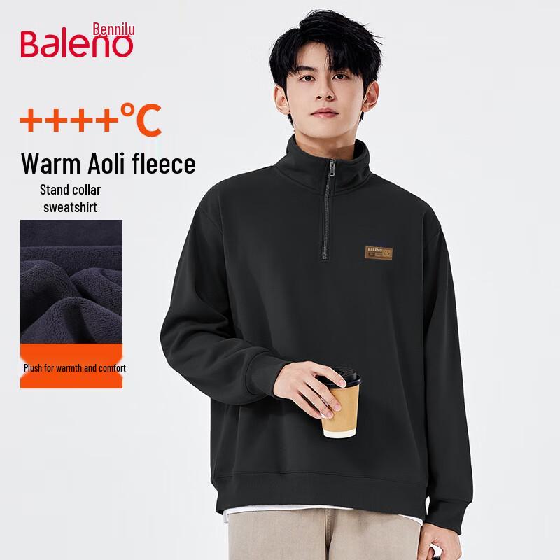 

Baleno Men s Sherpa Fleece Retro Loose Sweatshirt XL