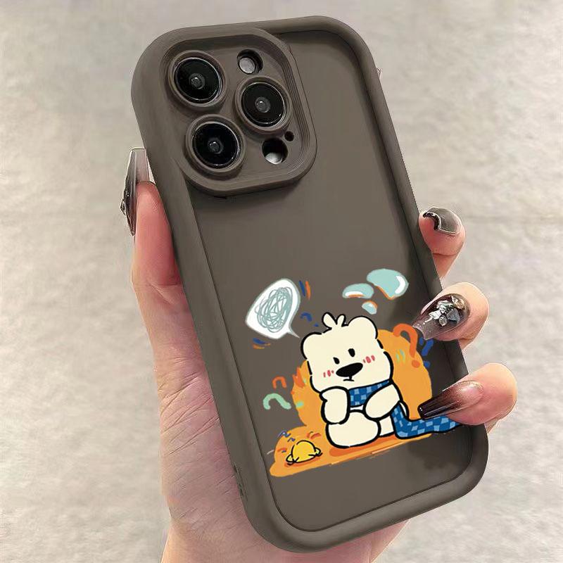 Case for Xiaomi Redmi Note 12 4G 13 11 10 13 Pro Plus 10 5G 12S 11S 10S Redmi 12 12C 13C 4G Case Couple Cute Cartoon Bear Cover