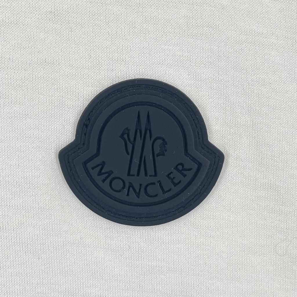 MONCLER Half Logo T-Shirt White Men's Size S Model I10918C000558390Y